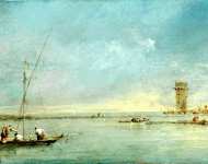 Francesco Guardi - View of the Venetian Lagoon with the Tower of Malghera